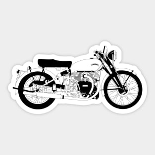 Vincent Black Shadow Black Outline Sticker